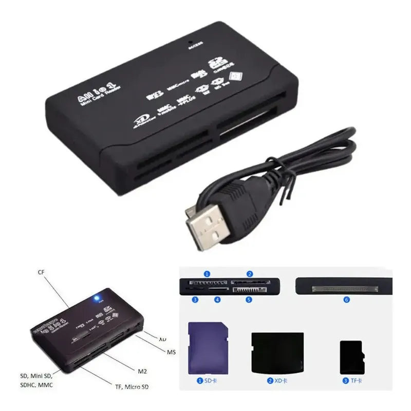 Lector Tarjetas Memoria 26 En 1 Usb 2.0, All In One