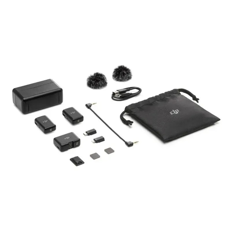 Micrófono Dji Mic Wireless Doble Canal Bateria 15hrs Negro