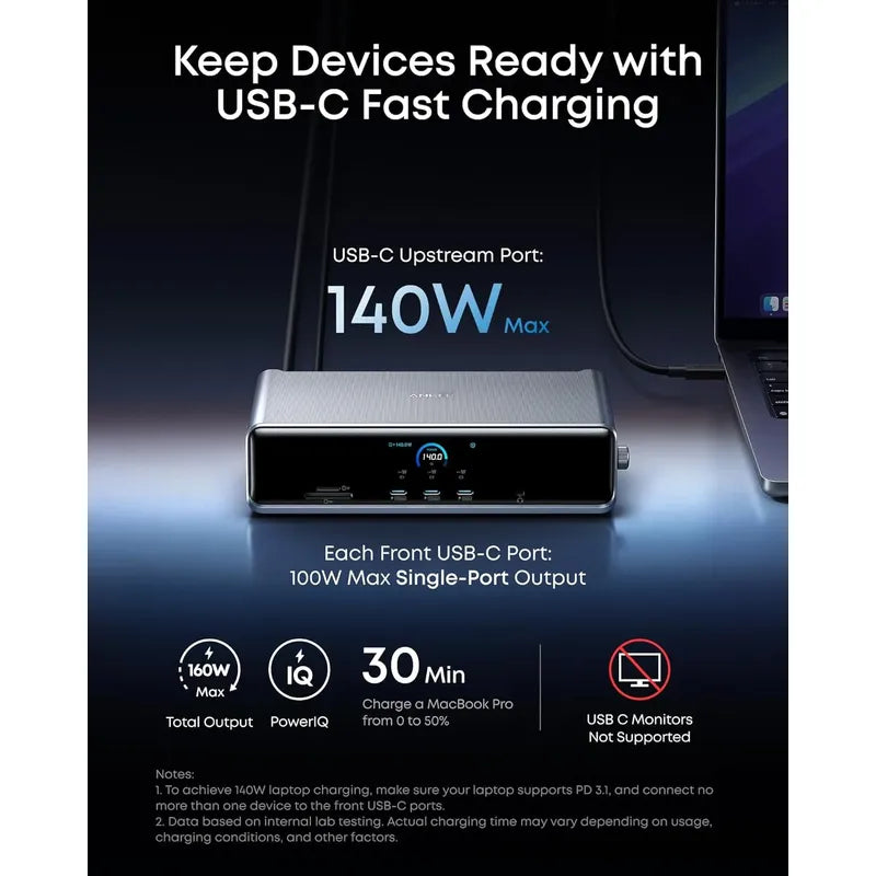 Anker Docking Station Supreme Performance For 3 Displays