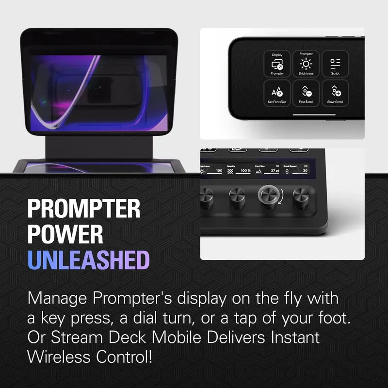 Elgato Teleprompter Pantalla Integrada Youtube, Twitch, Zoom
